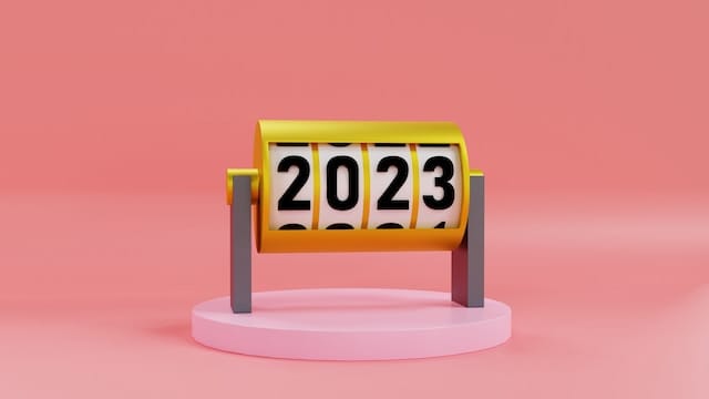 Counter, currently showing 2023
